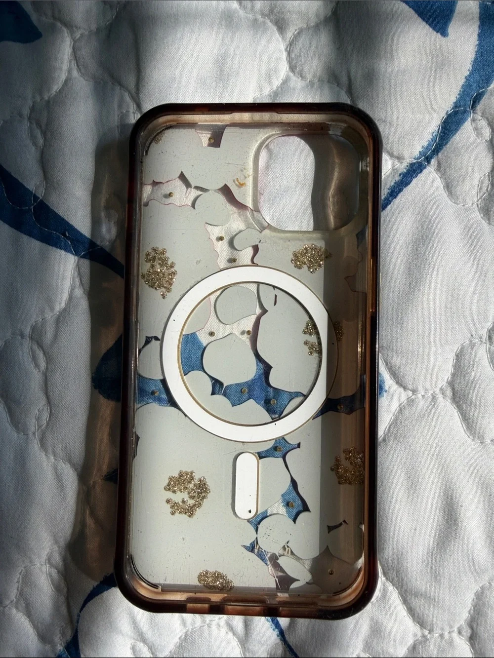 Red Floral Clear iPhone Case - Red